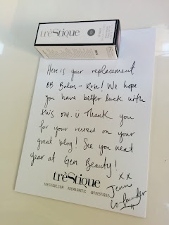 trèStiQue handwritten note and shiny lip balm