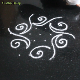 Simple  chukki rangoli for Ugadi festival