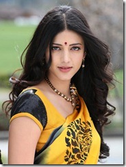Gabbar Singh Shruti Hassan Hot Saree Stills