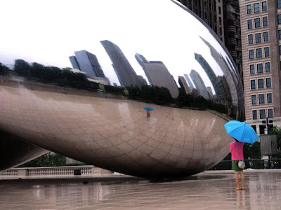 The Bean in Chicago, Cloud Gate, rain