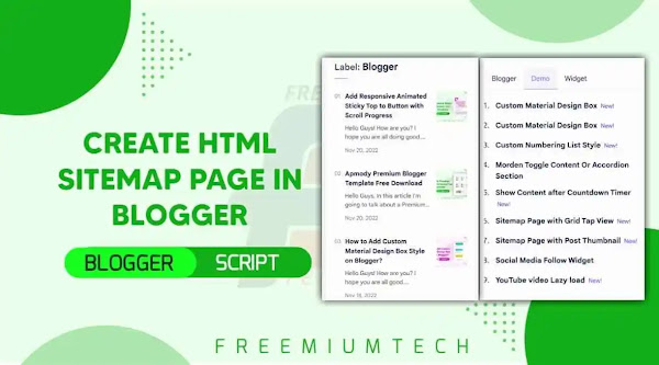 How to Create a HTML Sitemap Page for Blogger Site?
