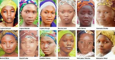 Faces of Missing Chibok girls.
