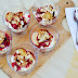 Grilled peach melba sundae