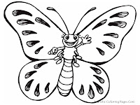 Realistic Butterfly Kids Coloring Pages