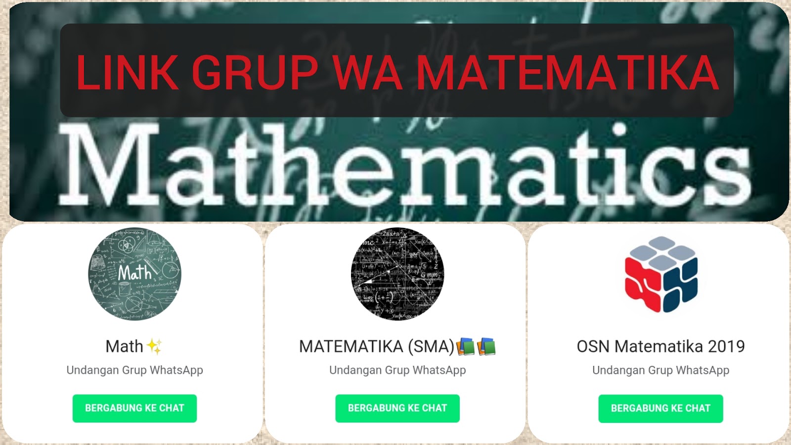 99+ Link Grup WA Matematika, Diskusi & Belajar Ilmu Mathematics