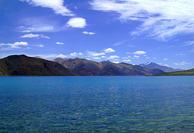 still waters of the Pangong Tso lake