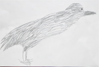 pencil drawing of a rook