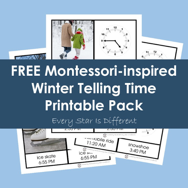 Free Winter Telling Time Activity for Kids