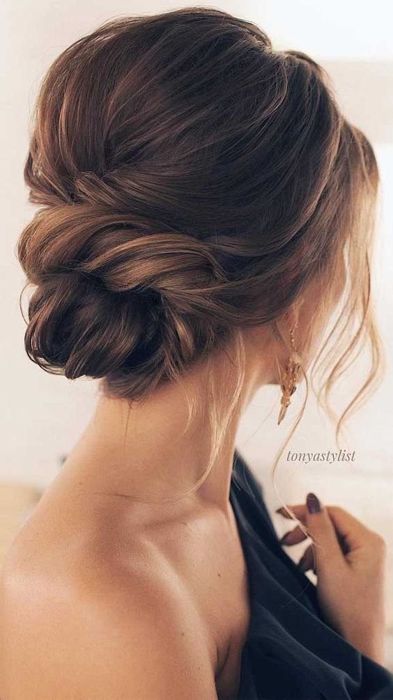 Twist updo for elegant and classic hairstyle
