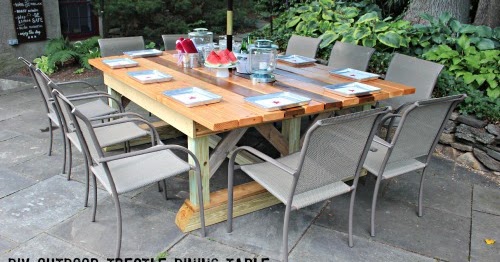 That's My Letter: "O" is for Outdoor Trestle Dining Table