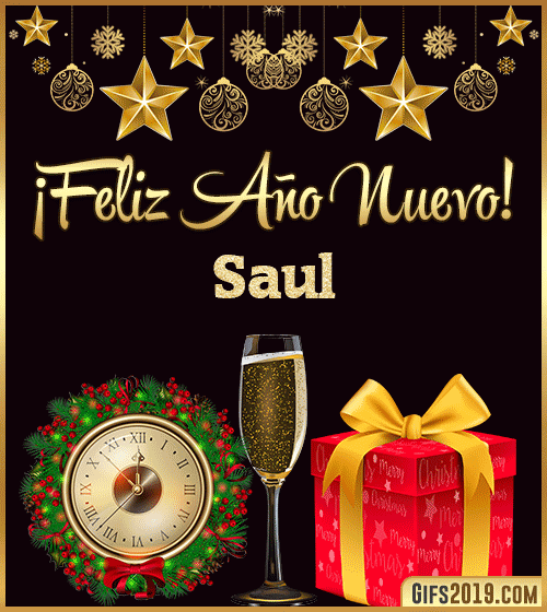 Gif de feliz año nuevo con nombre saul Gif de feliz año nuevo con nombre saul