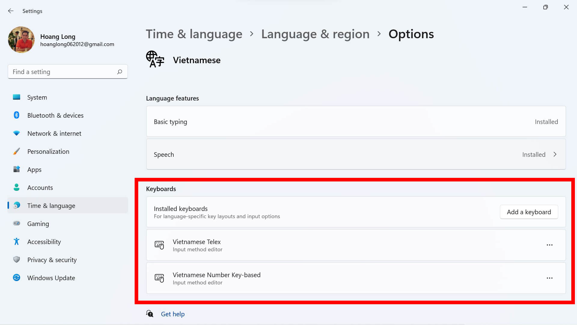 Cách cài bộ gõ tiếng Việt trên Windows 11