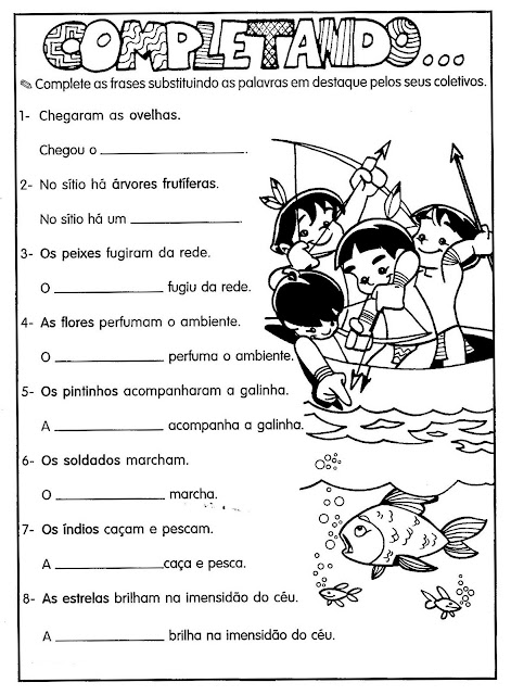 Atividades português 5 ano substantivos