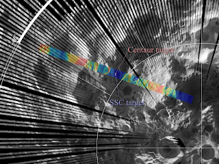 Diviner thermal map of the LCROSS impact sites