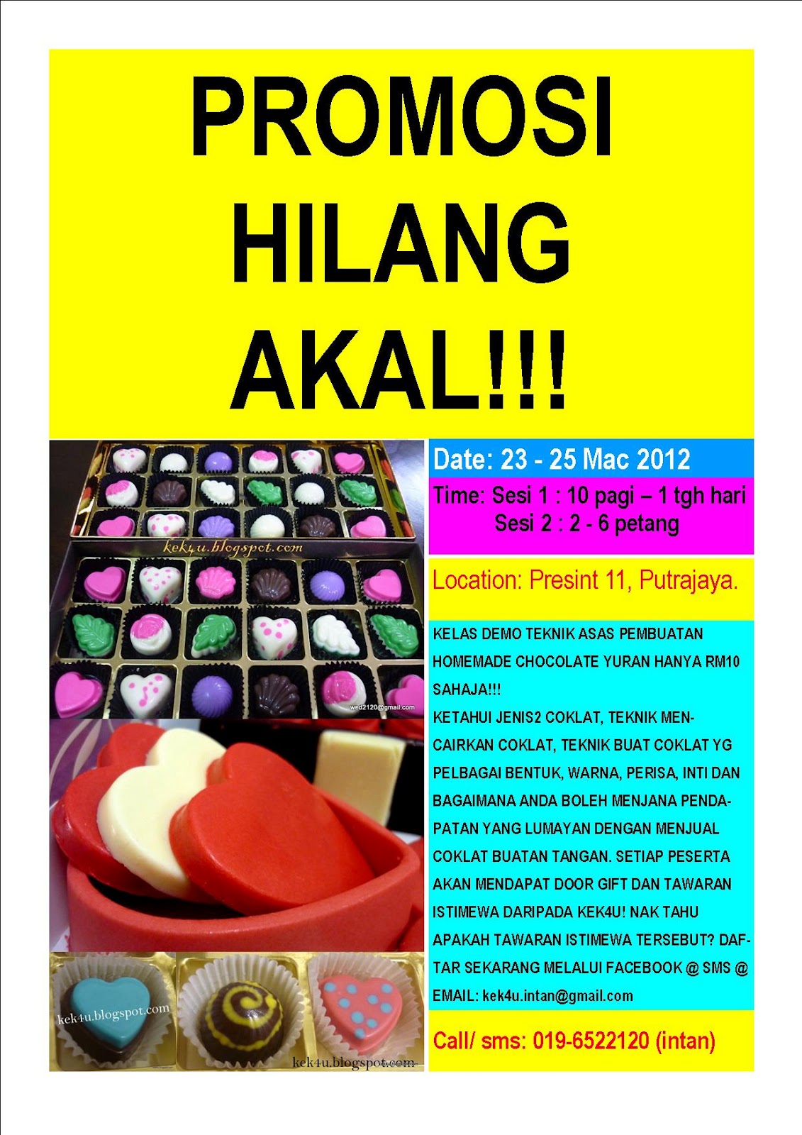 Kek4u Homemade Cakes and Chocolate: KELAS DEMO TEKNIK ASAS 