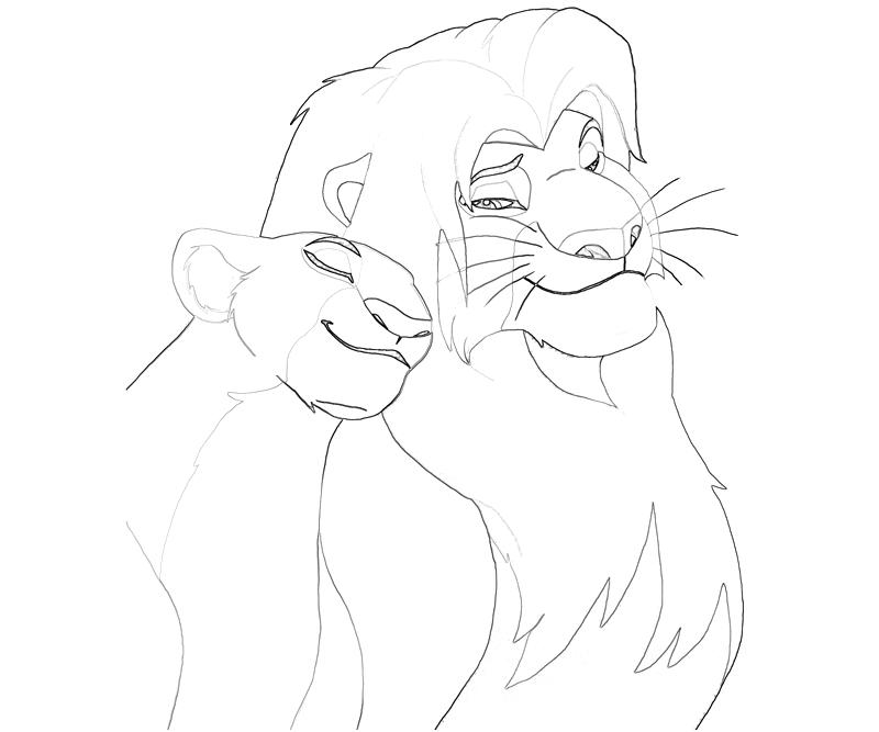 printable-the-lion-king-simba-and-nara-coloring-pages