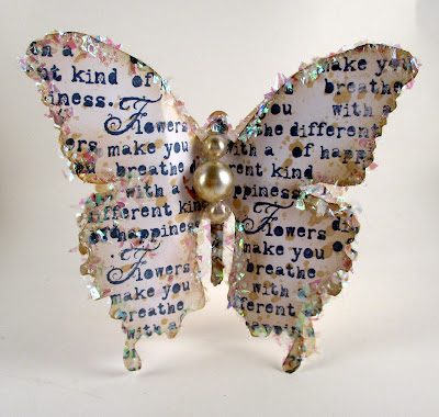 Sizzix Layered Butterfly Wendy Vecchi Art for the Jar Hydrangea for the Funkie Junkie Boutique