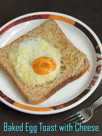 Baked egg toast with cheese