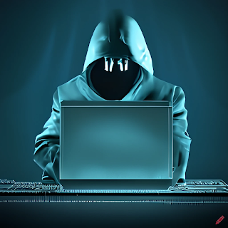 Like computer designed faceless man with gray hoodie with gray case showing up in computer style of room