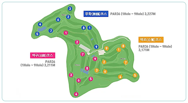 용원cc 골프 코스 전체 조감도
