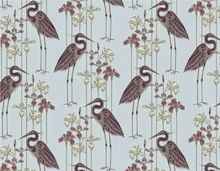 Judit Gueth Great Blue Heron Wallpaper in Plum