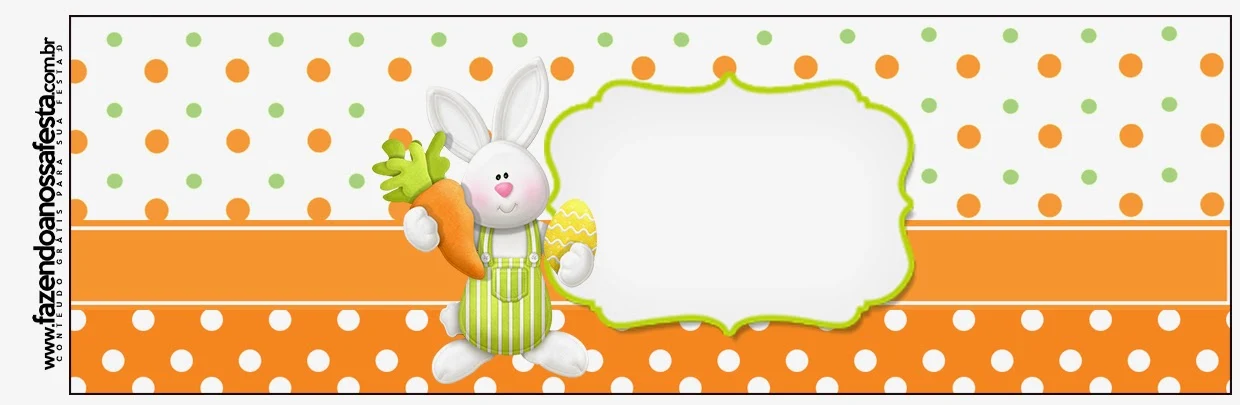 Free Printable Candy Bar Labels for a Easter in Orange. 