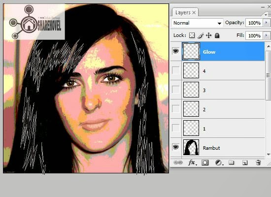 cara membuat vector rambut di photoshop - tutorial membuat vector di photoshop - membuat foto menjadi kartun dengan photoshop