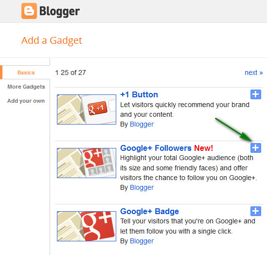 Add Google+ Followers Box In Blogger