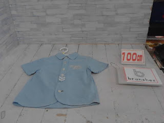 中古品　子供服　100㎝　Branches　ライトブルー　半袖シャツ　298円