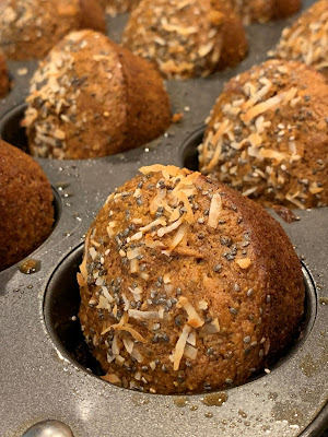 muffins, breakfast,  bread, ginger, turmeric, coconut, carrot, chia