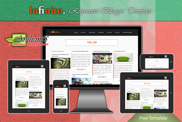 Infinite Responsive Blogger Template Preview