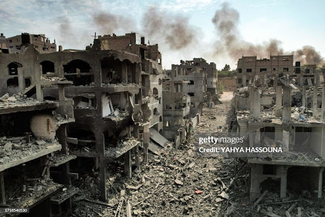 North Gaza after Israeli shelling