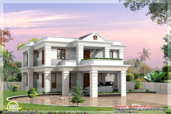 3d villa elevation