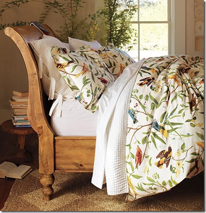 bird motif bedding