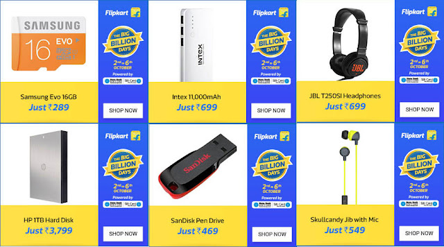 Flipkart Big Billion Days - Electronics & Accessories Offers 