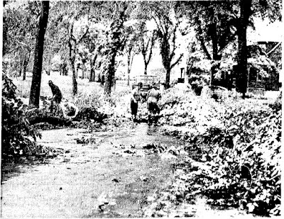 Photo of aftermath of 1941tornado in Griggs Park