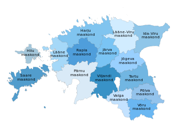 Pembagian wilayah administratif Estonia