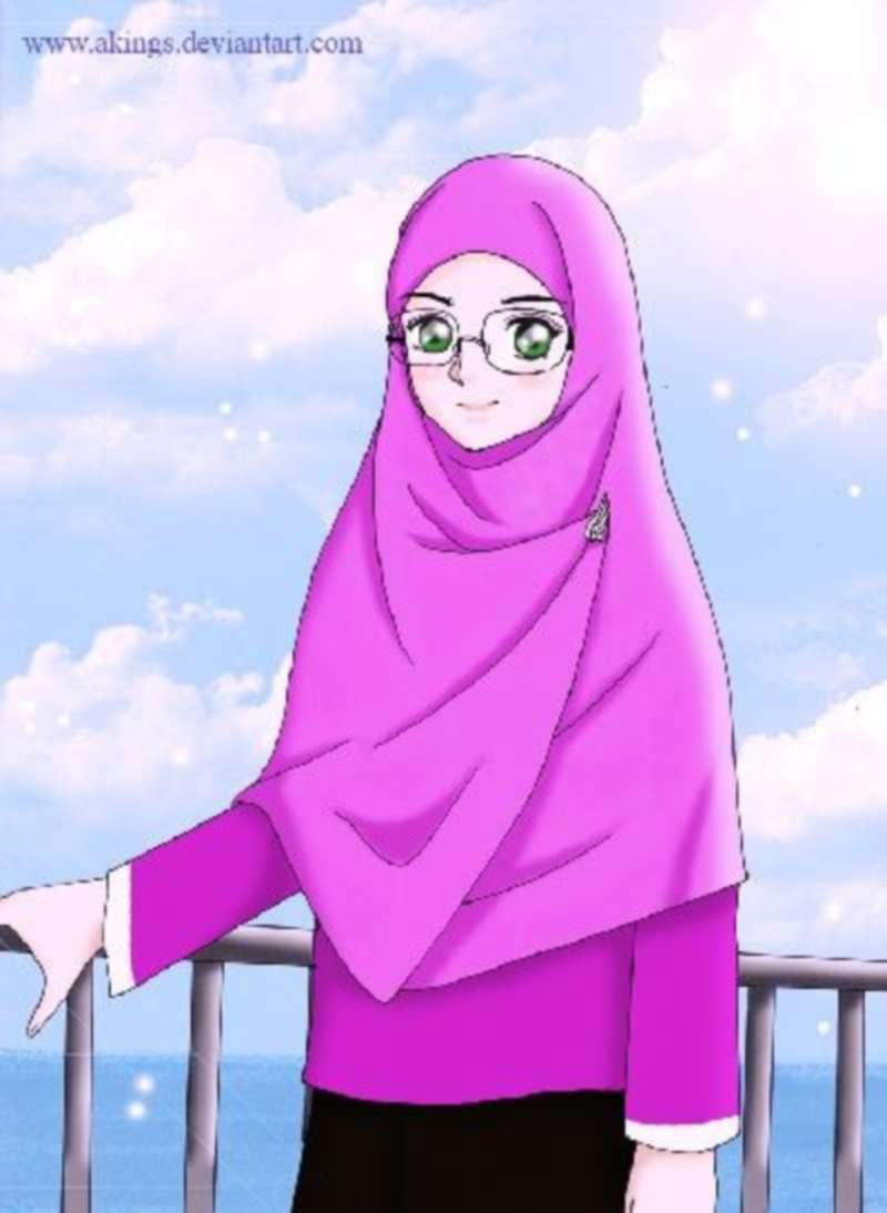 Paling Populer Gambar Kartun Wanita Islami