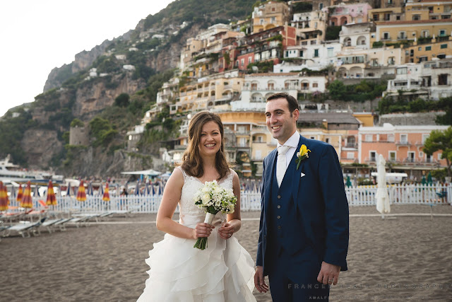 Bride and groom Positano