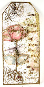 Dina Wakely Always Flowers Stampers Anonymous Fragments Ranger Tim Holtz Layering Stencil Gradient Square For the Funkie Junkie Boutique