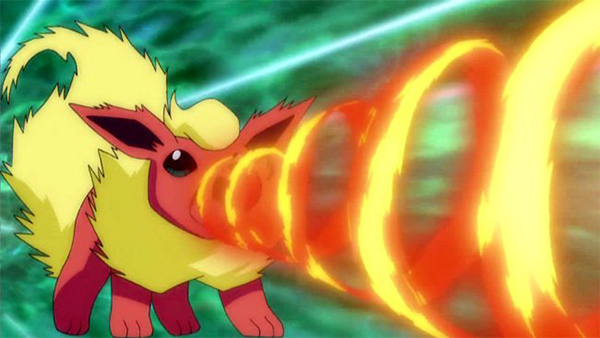 Pyro: trở thành Pokémon Flareon hệ lửa.