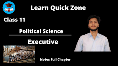 Executive || 11th Class Pol. Science Ch-4 ( Book-1) || Notes in English
