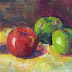 Apple Anxiety Acrylic Still Life By Amy Whitehouse