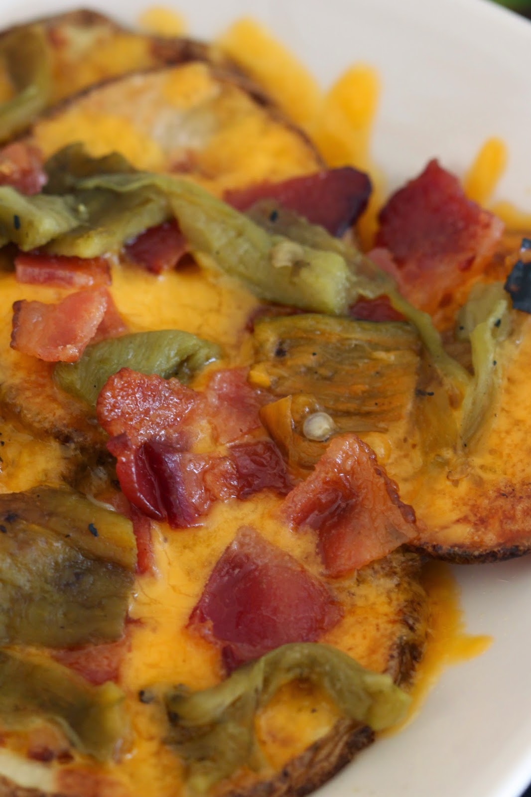 Loaded Baked Potato Chips with Green Chile Ranch Dressing | Tortillas and Honey