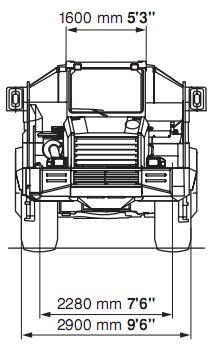 HM300-1 Articulated Dump Truck Dimension