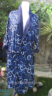 Handuk Kimono Keren Motif Angka biru yang sangat menarik