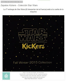 Lo + leído en el troblogdita - enero 2016 - ÁlvaroGP - Álvaro García - Zapatos Kickers - Colección Star Wars