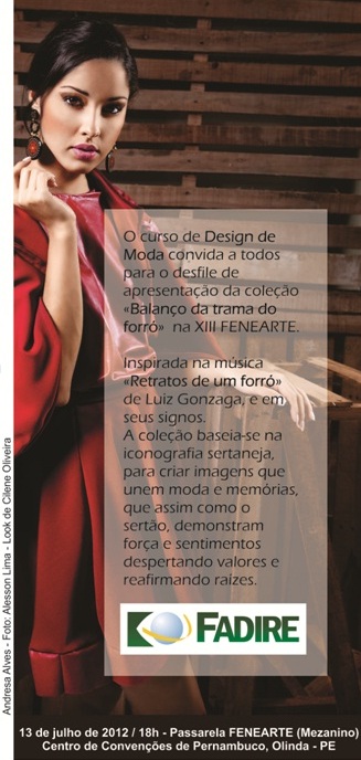 Alunos do curso de Design de Moda da FADIRE apresentam coleção na FENEARTE em homenagem a Luiz Gonzaga