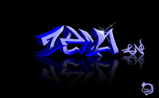 3D Lighting Graffiti Alphabet Blue