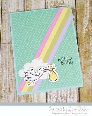 Hello Baby card-designed by Lori Tecler/Inking Aloud-stamps from Lawn Fawn